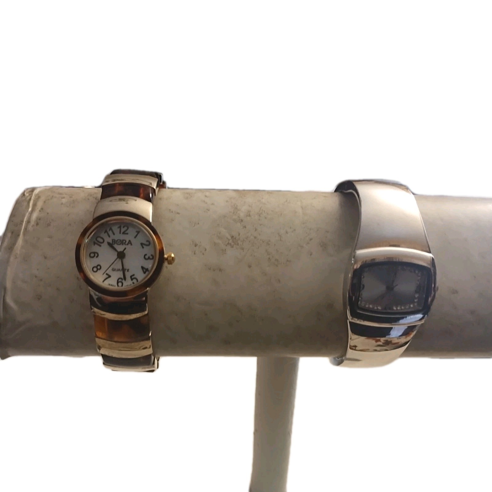 Bangle Watches Working Order Lot Of Two One Marked Bora