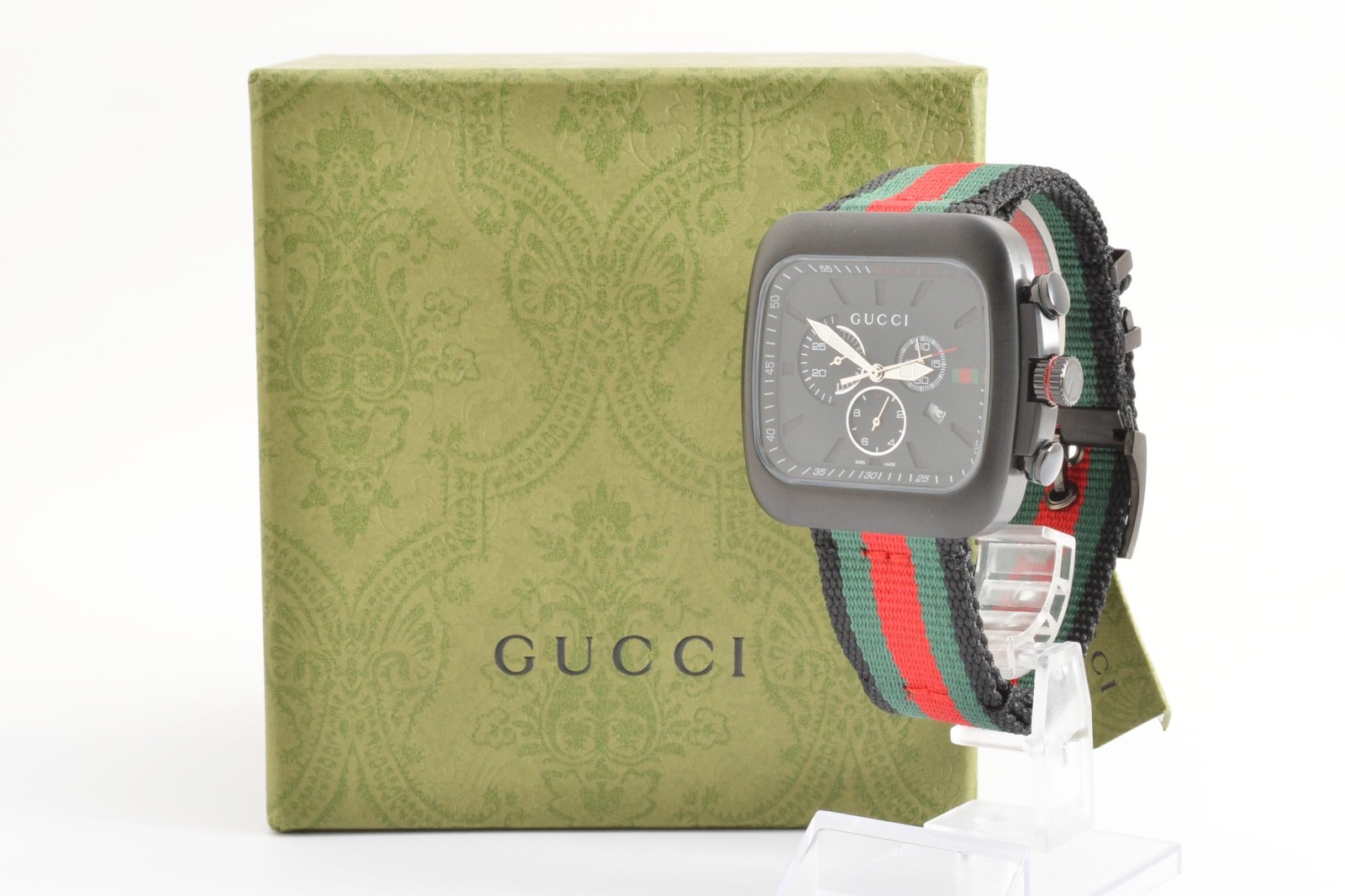 GUCCI Coupe 131.2 YA131202 Chronograph Black Dial Men’s Watch 45mm