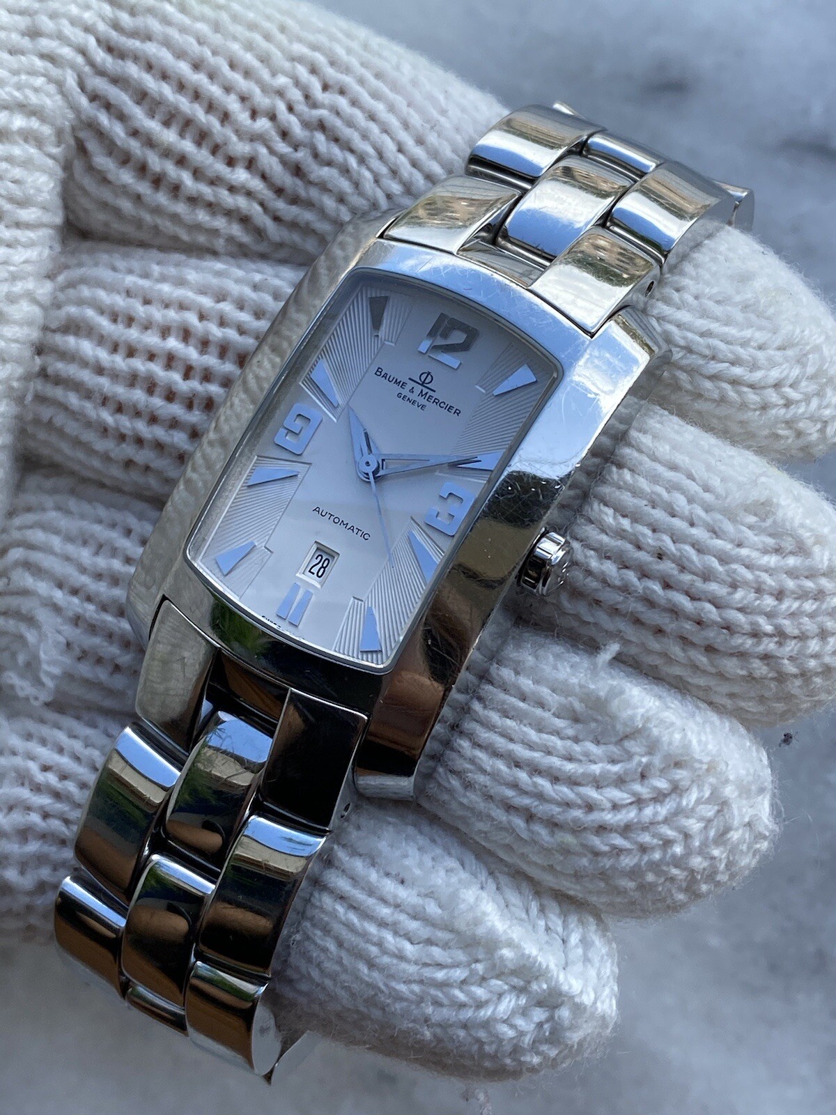 Baume & Mercier Hampton Milleis Watch 65308 Automatic Date Unisex Swiss Made