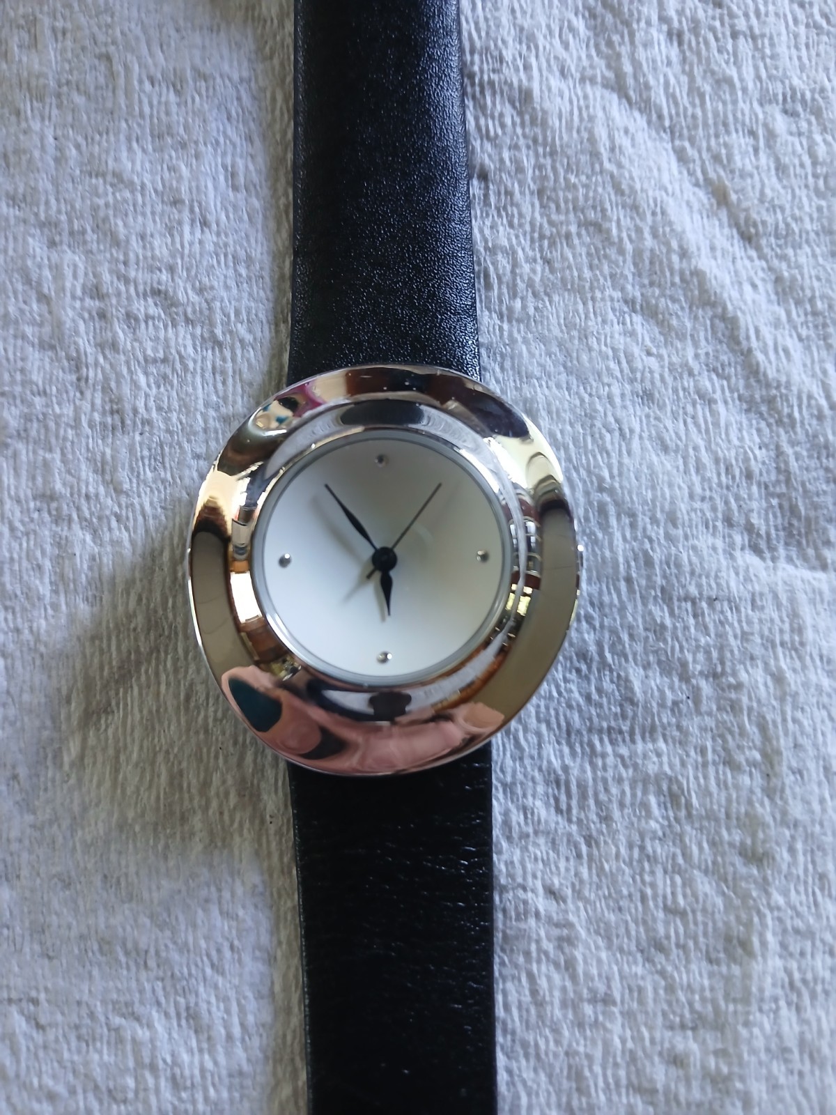 Robert Lee Morris “Moon Crater” Sterling Silver Watch Needs Battery