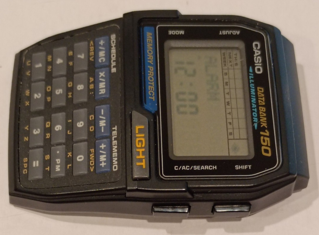 Vintage Casio Data Bank 150 Calculator Watch DBC-150 (1477) Watch Face No Straps