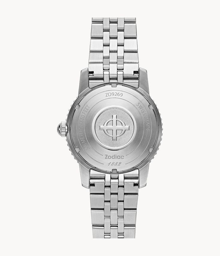 Zodiac Super Sea Wolf 53 Compression Automatic Silver Dial Bracelet Watch ZO9269