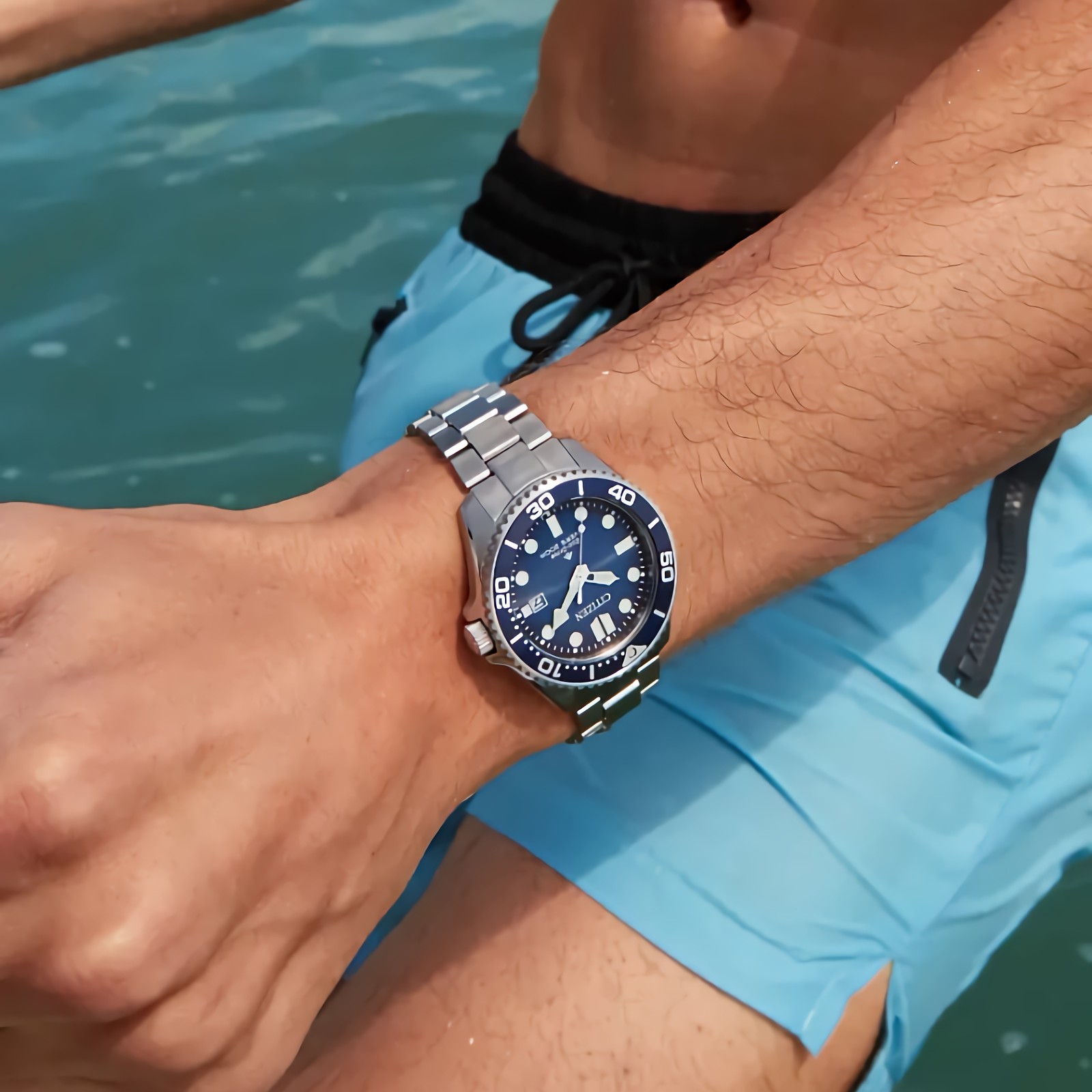CITIZEN PROMASTER BN0260-54L Eco-Drive Blue Dial Date Display 20ATM Diver Watch