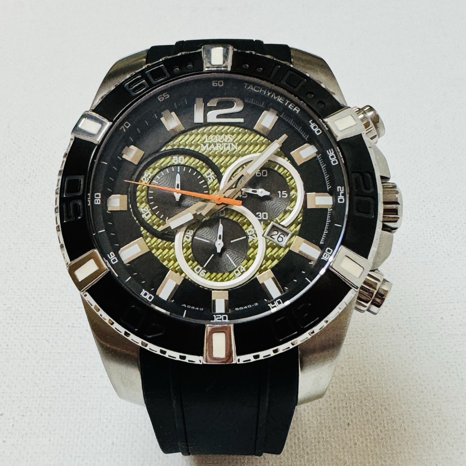 Louis Martin Belair 51mm Sapphire Crystal Men’s Silver Chronograph Watch 5040-2