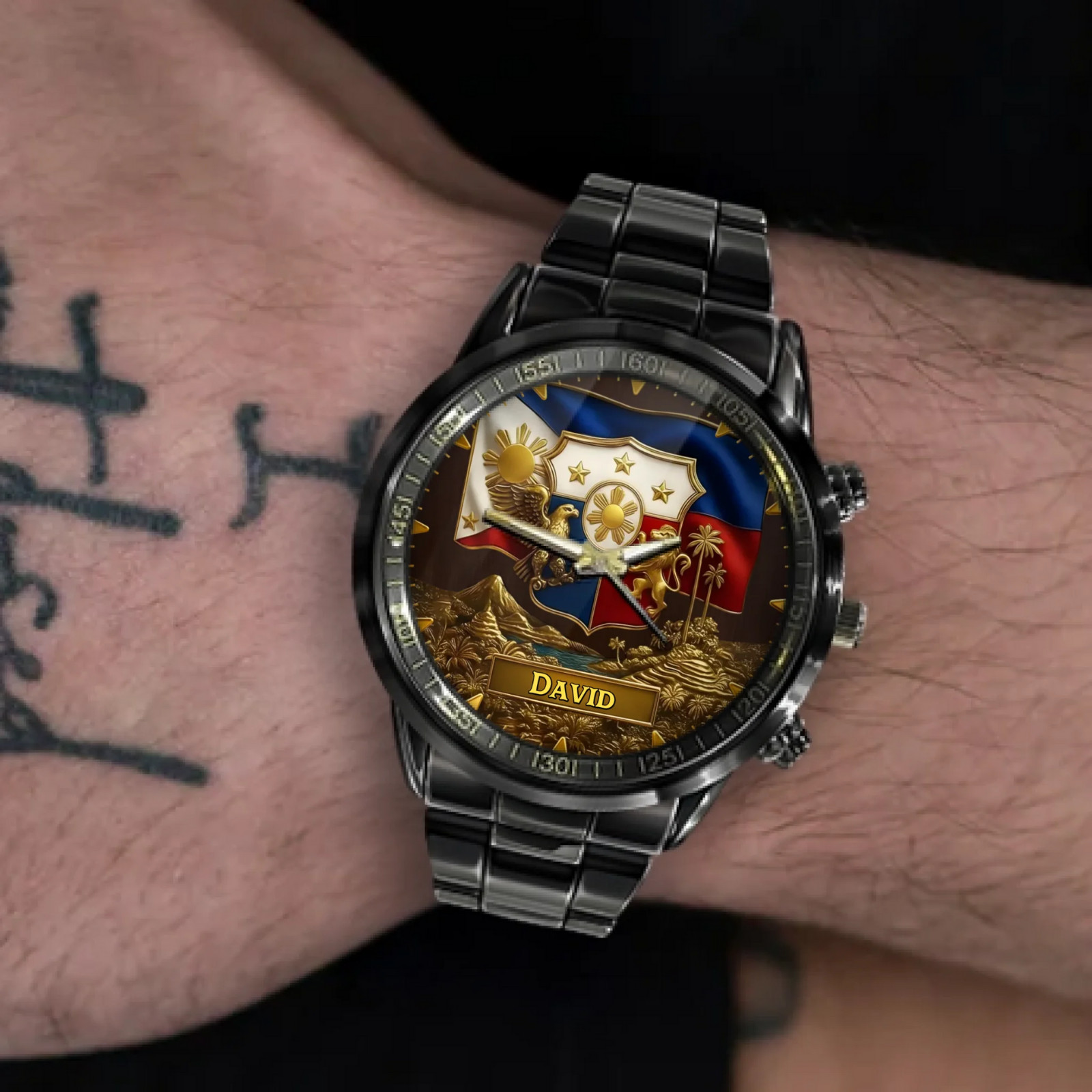 Personalized Proud Philippines Watch – Scenic & Emblem-Inspired Style with Custo