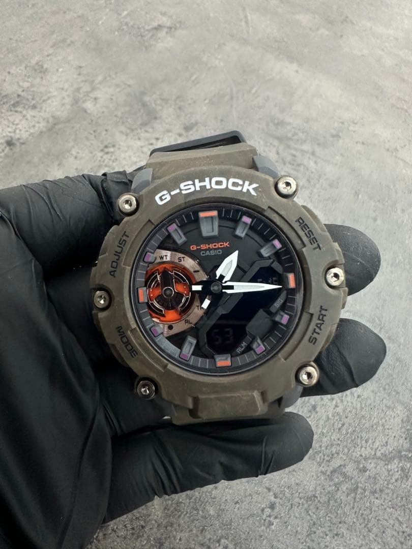 CASIO G-SHOCK GA-2200MFR-5AJF Authentic Used Japan Khaki Analog Digital Watch
