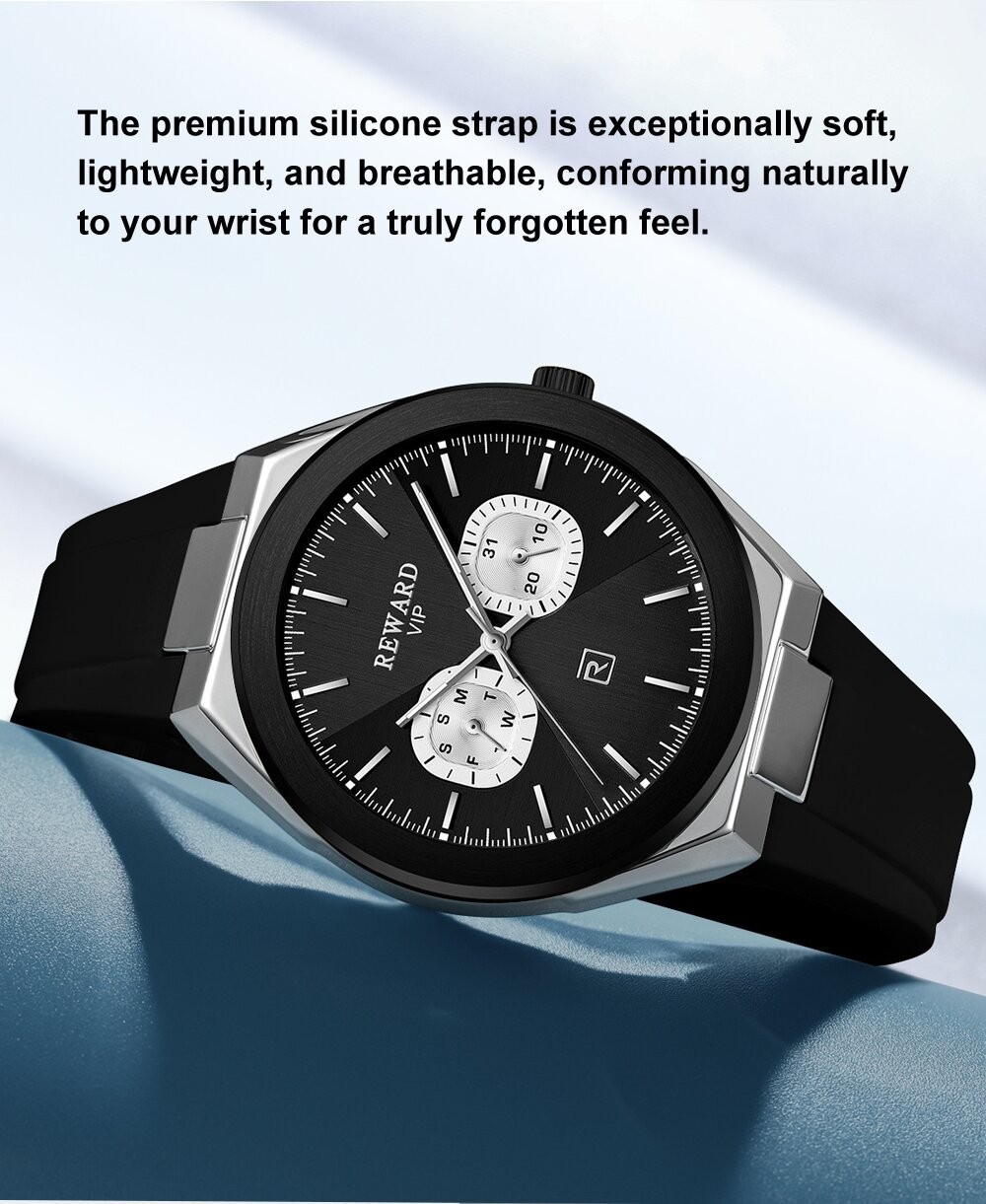 REWARD Men’s Business Week Luminous Multifunction Calendar Couple Quartz Watch