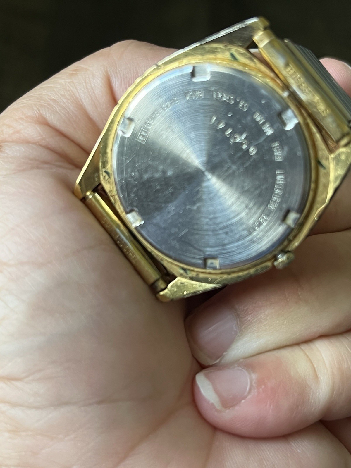 Vintage Seiko Watch Men 35mm Gold Tone Day Date 7N43-8A39