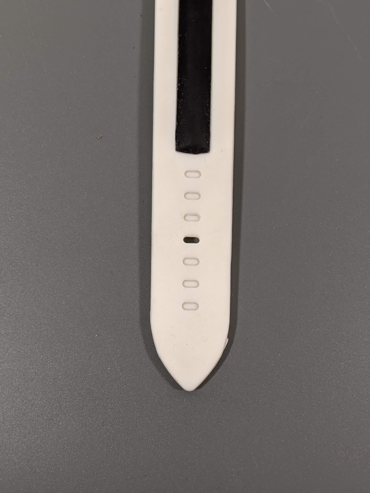 Geneva Black White Stripe Silicone Jelly Band Watch Round White Dial