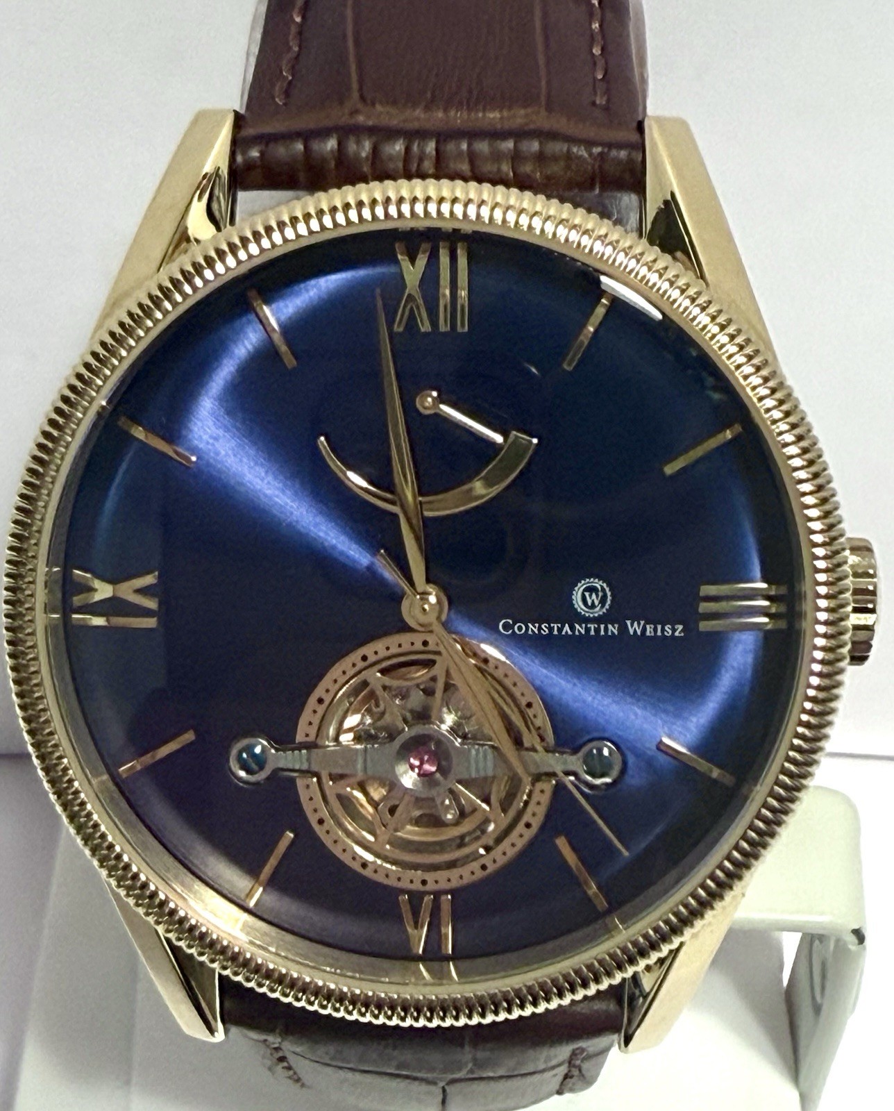 44mm Milled Goldtone Bezel | LE#201/700 | Power Reserve | Constantin Weisz Watch