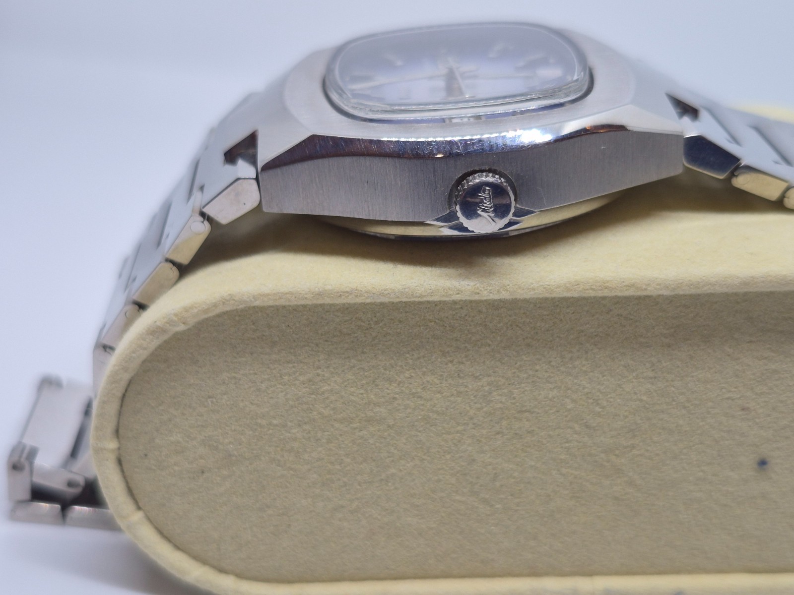 NICE VINTAGE MIDO MULTI STAR AUTOMATIC DAY DATE DRESS GENTS PURPLE DIAL 12. 1879
