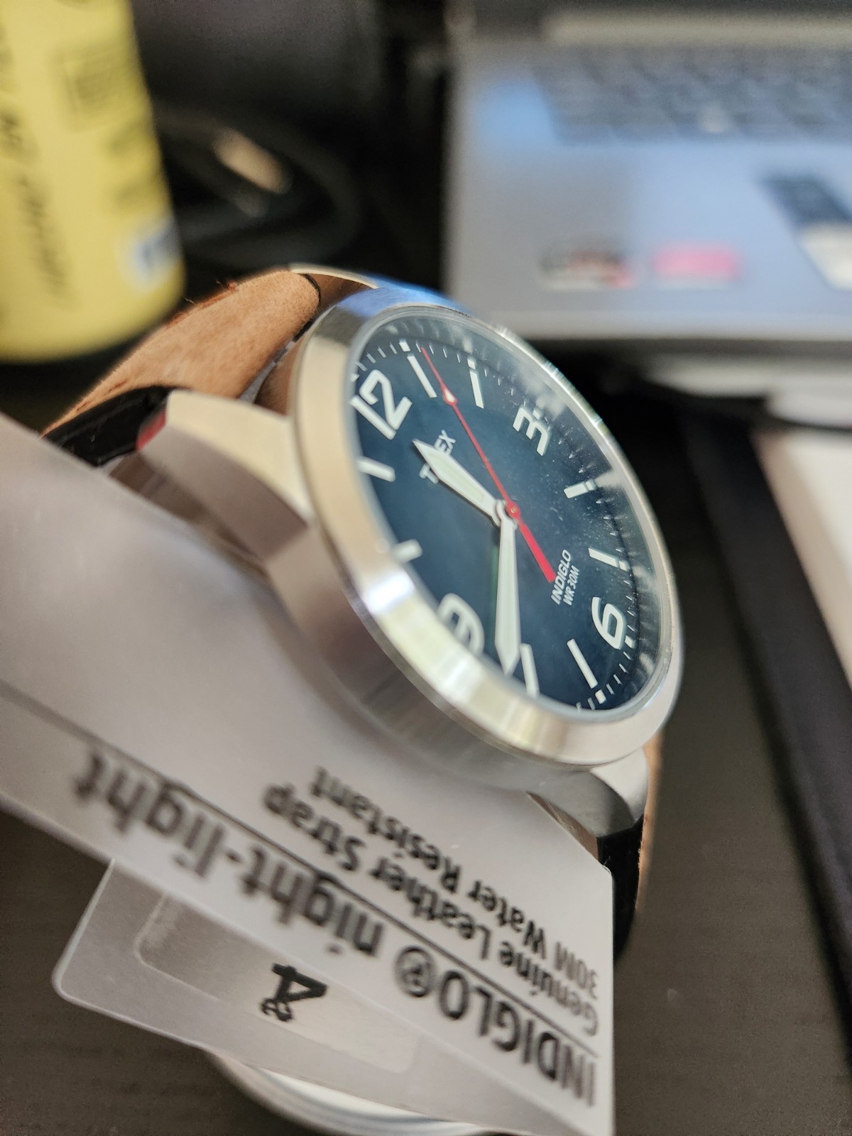TIMEX WEEKENDER INDIGLO T2N631 BLUE/BROWN QUARTZ WR 30M MEN’S WATCH NEW