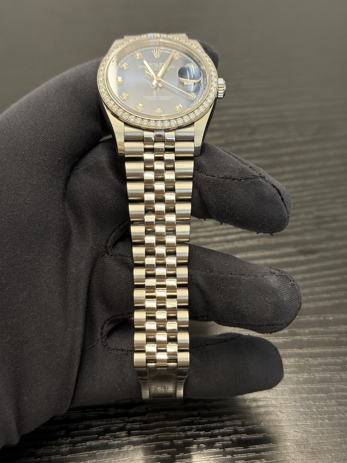 Rolex Datejust 36mm Diamond Bezel Diamond Markers Jubilee Bracelet Date