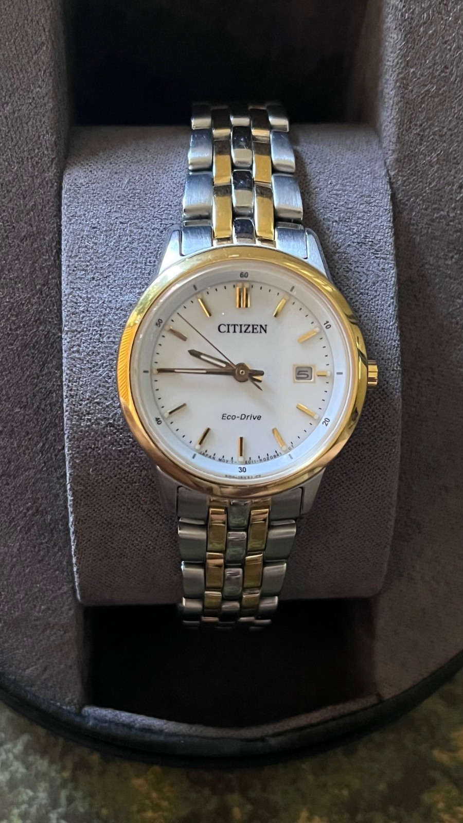 Citizen Sapphire Eco-Drive White Dial Ladies Watch EW2404-57A Japan Movt.