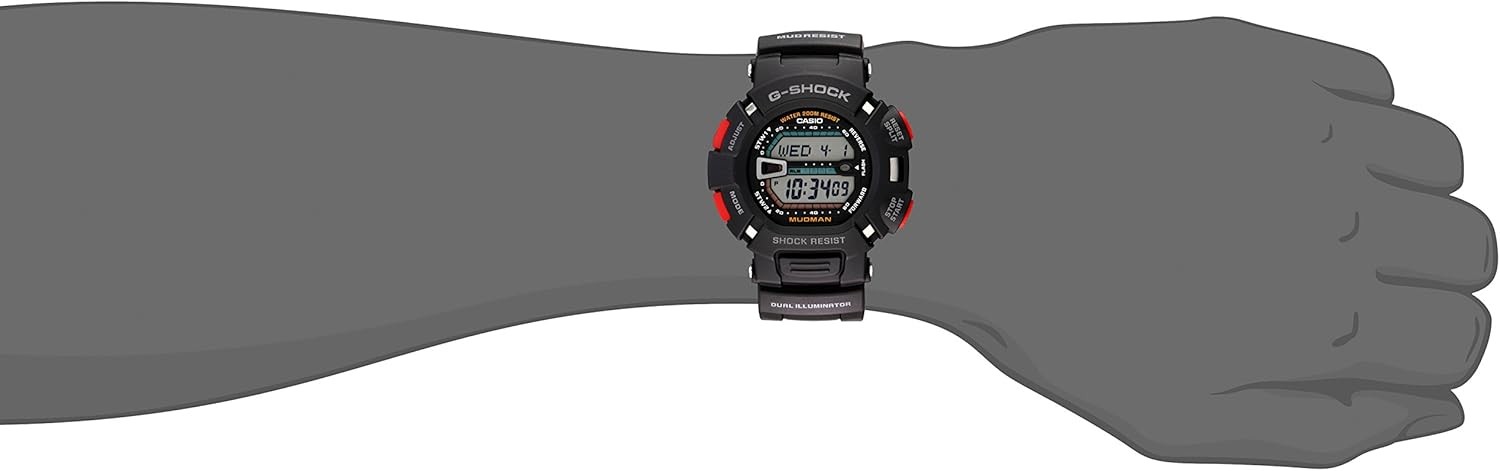 G-Shock Mudman Super Dual Illuminator Men’s Quartz 52mm Digital Watch G9000-1V