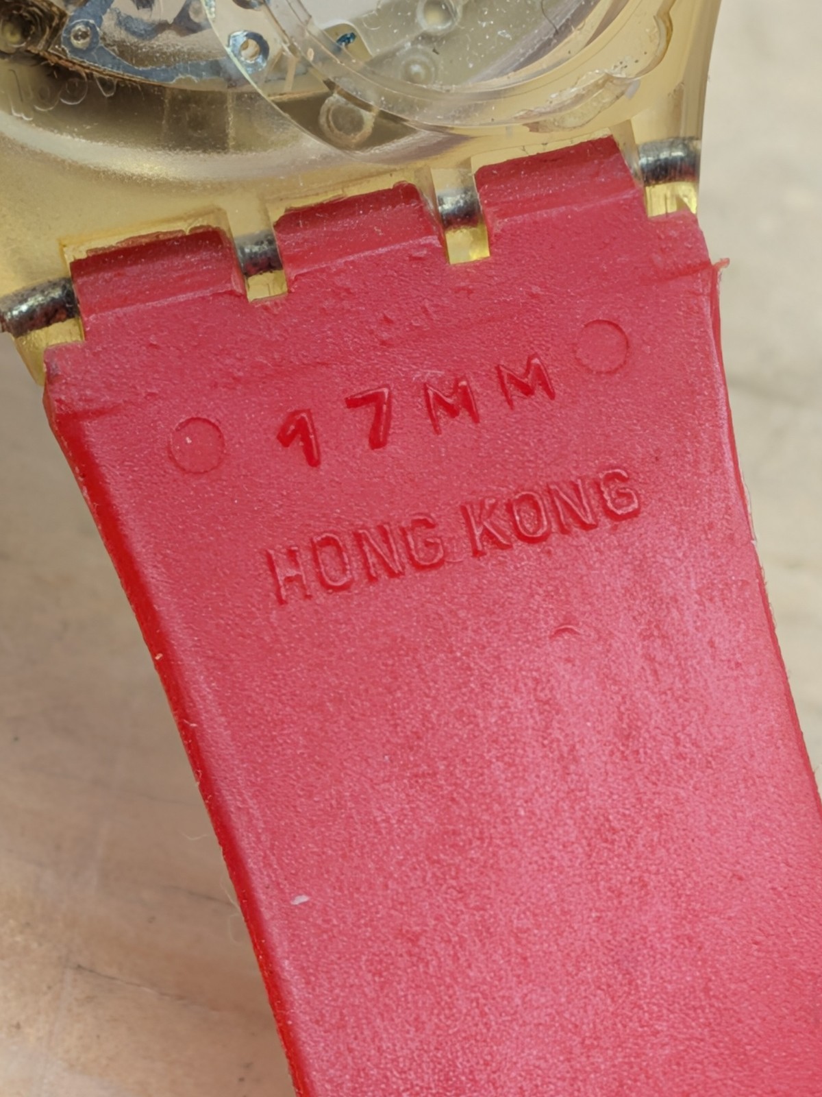 Vintage Swatch Watch red / clear case