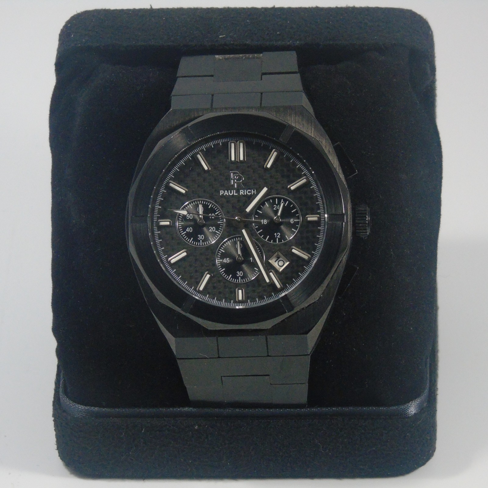 Paul Rich Motorsport Chronograph Carbon Fiber Black 45mm SS Quartz