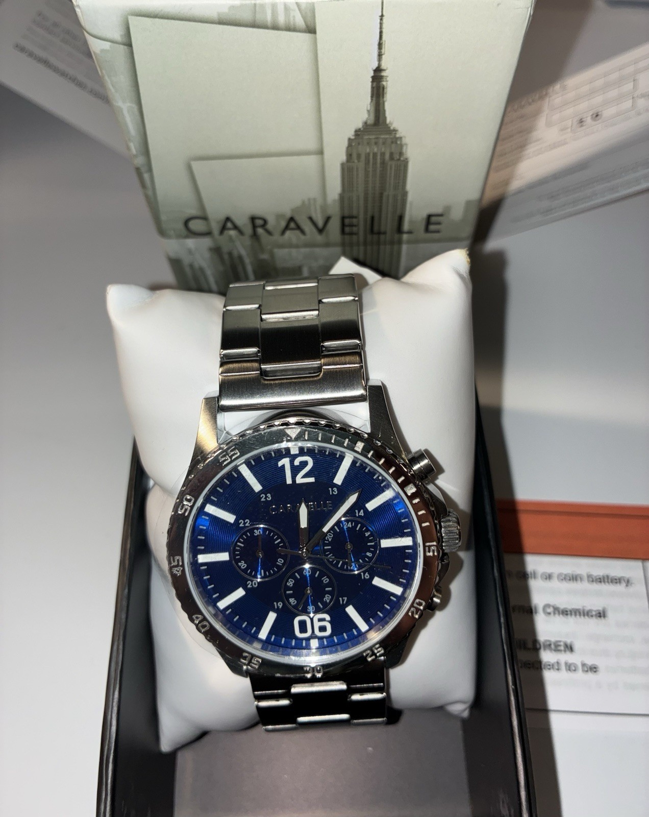 Caravelle By Bulova Men’s Chronograph Stainless Steel Watch Brand new with tags