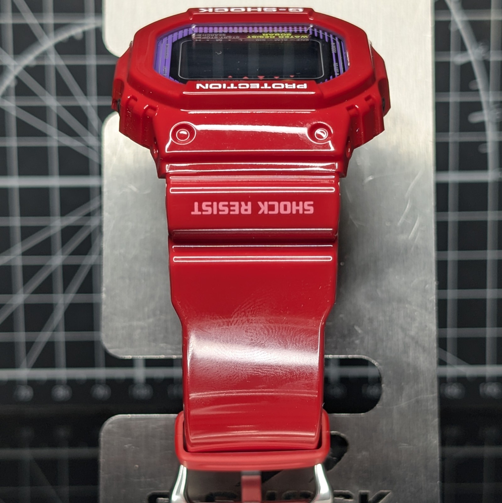 Casio G-Shock Summer GWX-5600 G-Lide Solar Multiband Red Square GWX-5600C-4