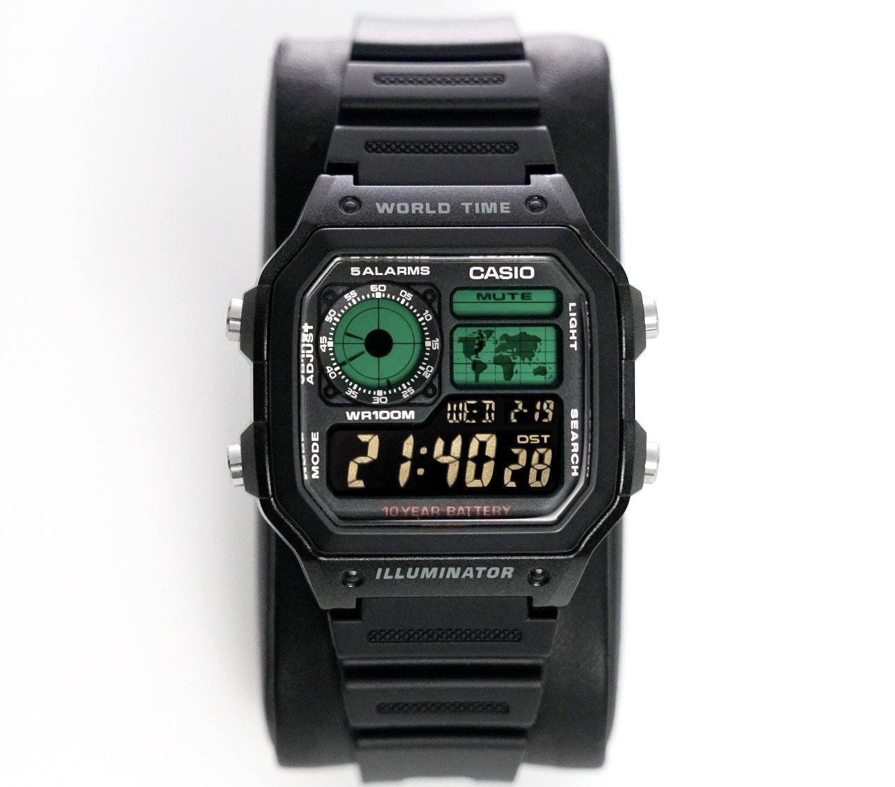 Custom Casio AE-1200 Black Edition – Yellow Blue Green Red Purple Mod