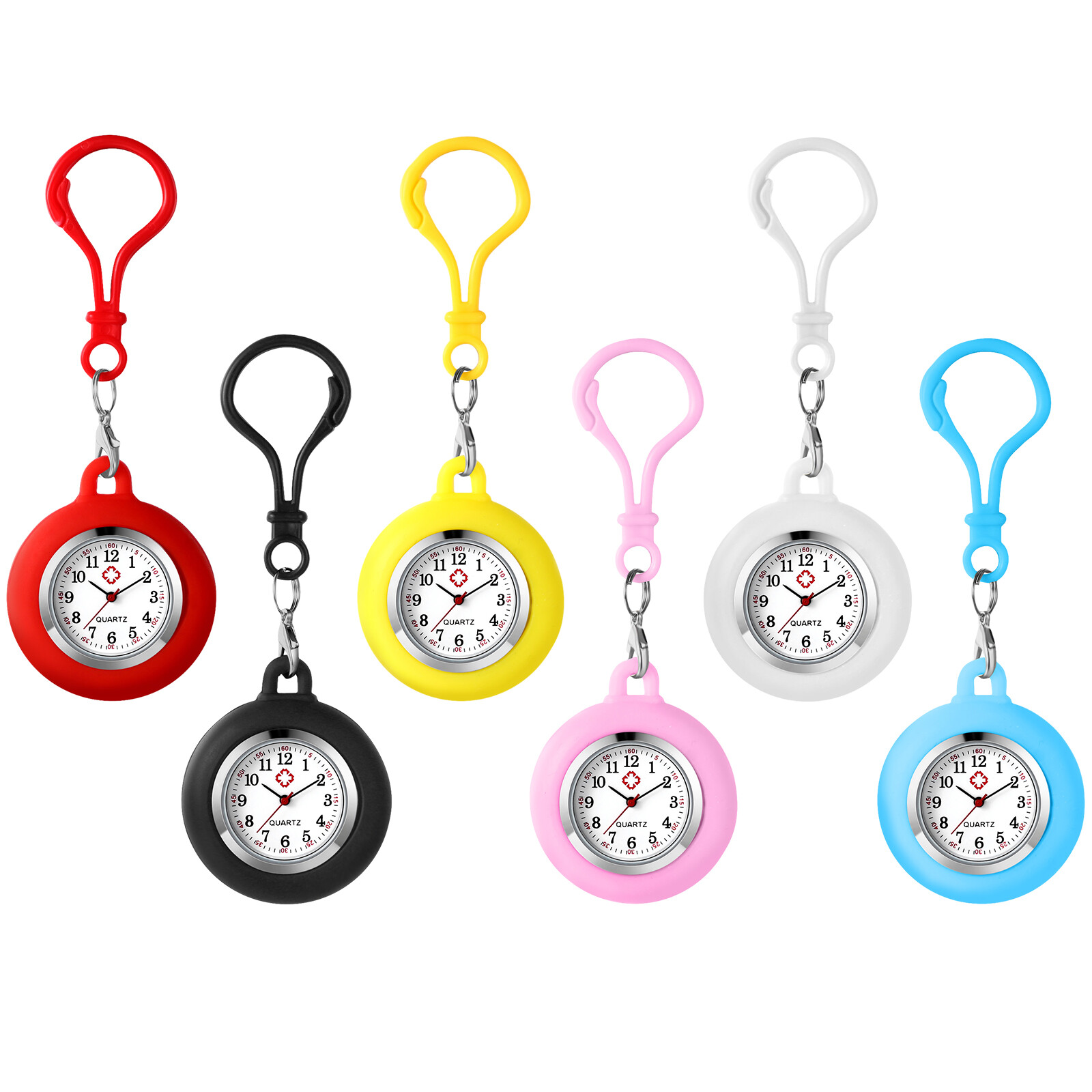 Outdoors Clip-On Quartz Watch for Backpack Belt Carabiner Nurse Doctor Watches