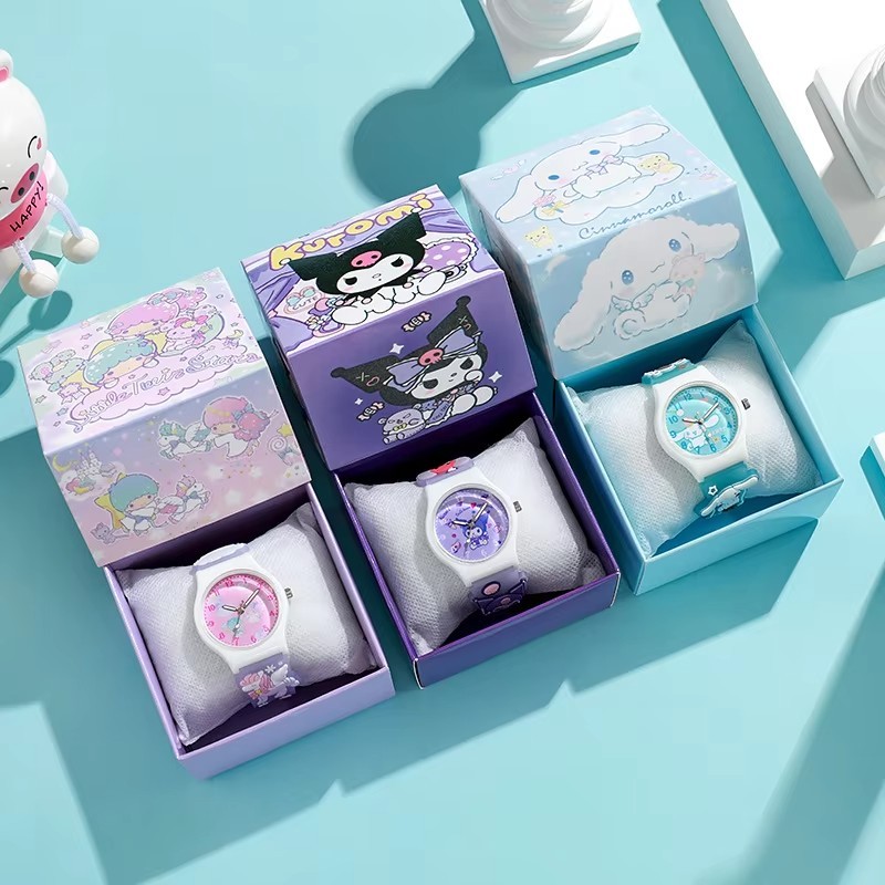 Girls Wrist watches with Anime Figures with Box