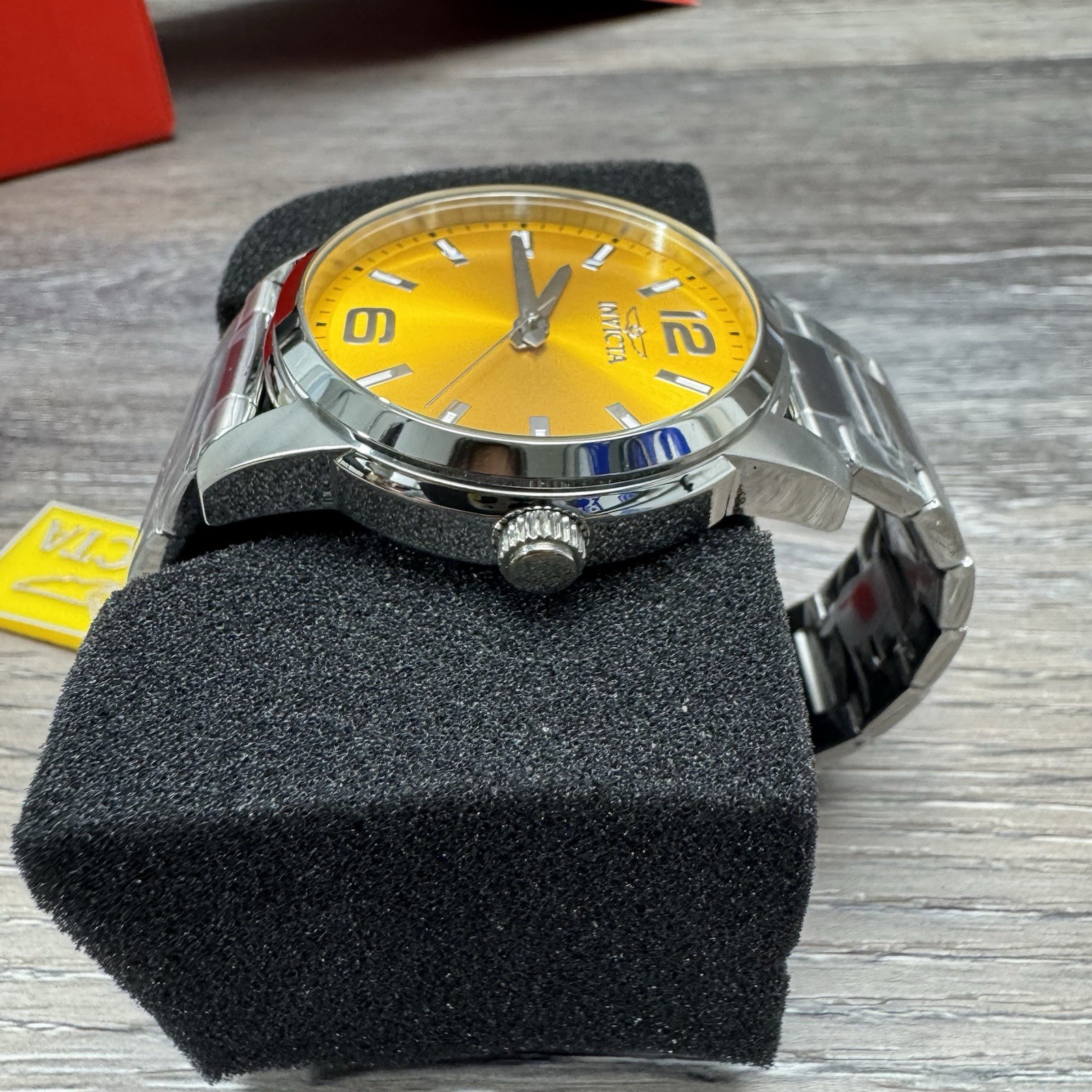 Invicta Celestial Watch Men 43MM stainless Steel Orange Sun Dial 48493