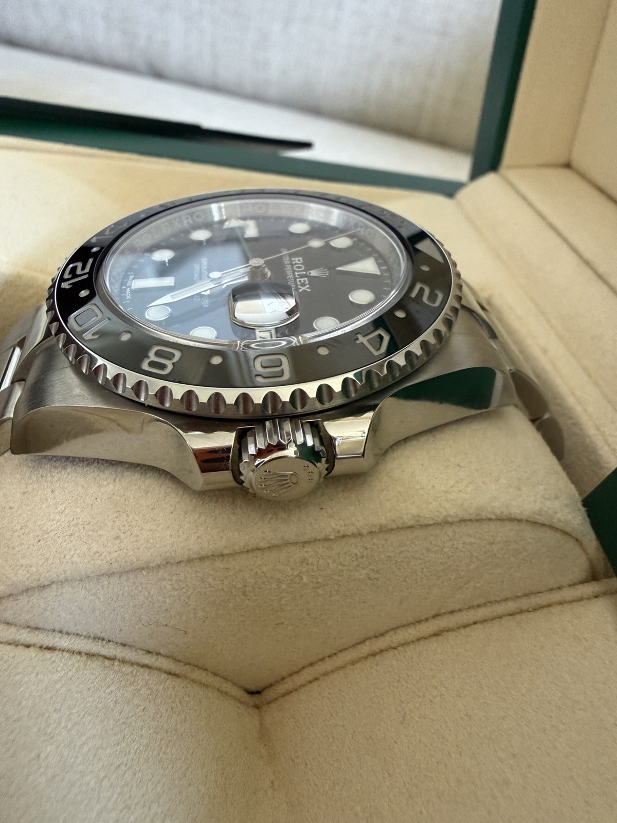 2017 Rolex GMT-Master II 116710LN Silver Oyster Bracelet with Black Bezel