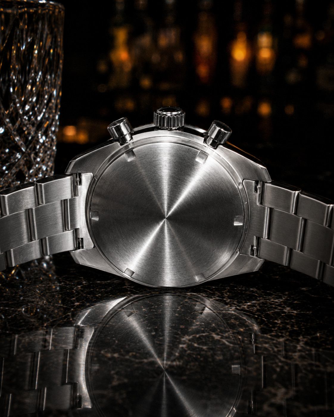 Élan Noir Chronograph Watch VK63 Blue Dial Sapphire Crystal Steel 40mm