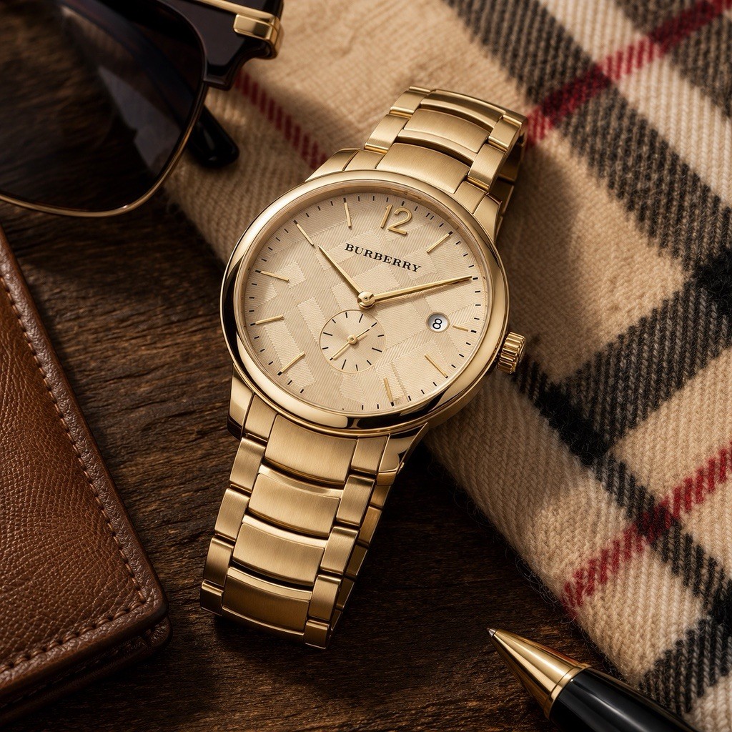 Burberry Men’s Watch The Classic Collection Gold Tone Gold Dial