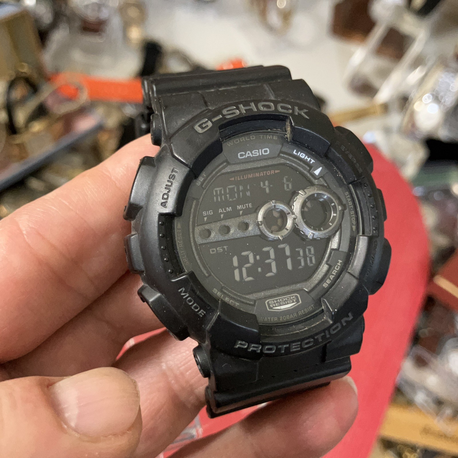 Casio G Shock Watch Men Digital Black Day Date 3263 GD-100 51mm