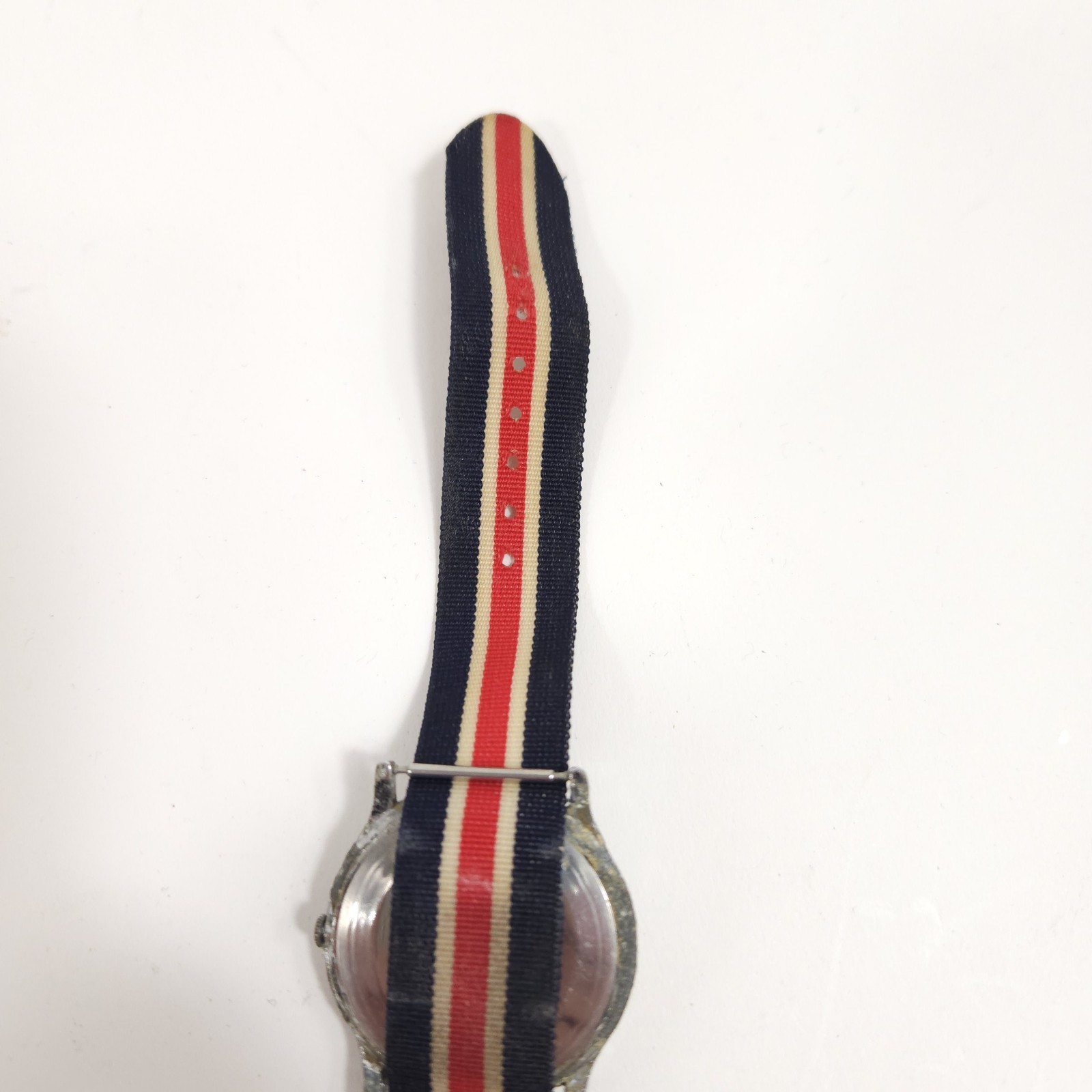Vtg Timex Quartz M Cell Quartz Watch Rainbow Striped Band Assembled Philippines