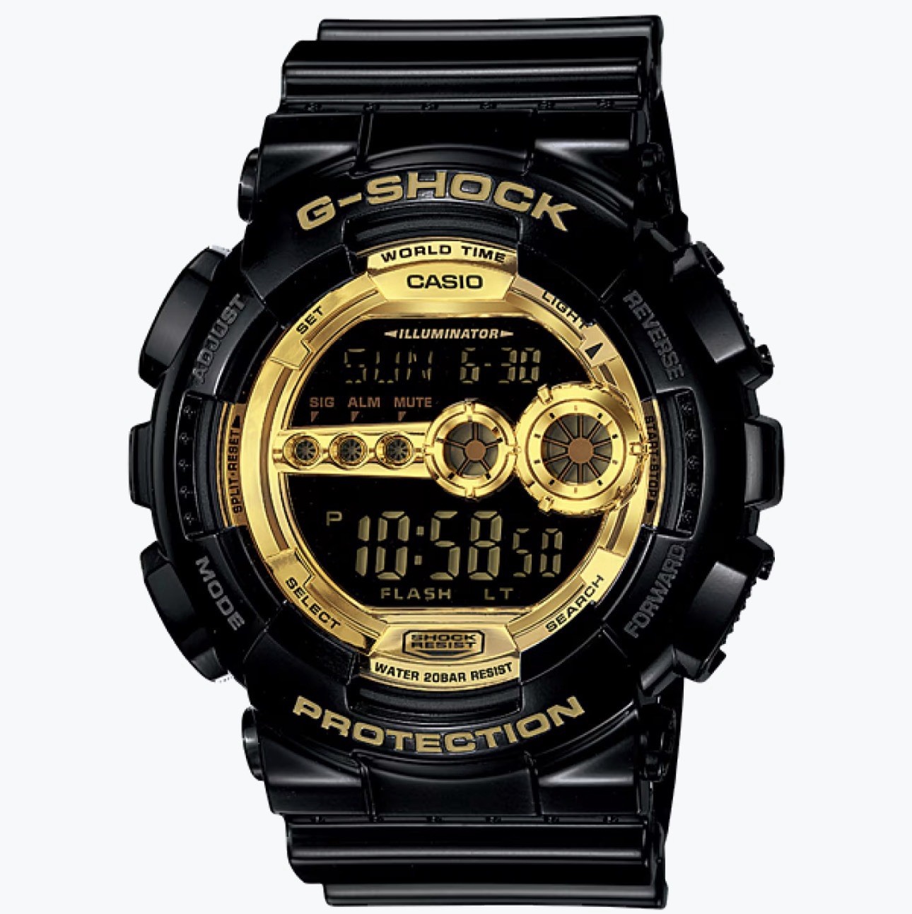 CASIO G-SHOCK GD100GB-1 CS BLACK GOLD SHOCK WATER RESISTANT WATCH BRAND NEW