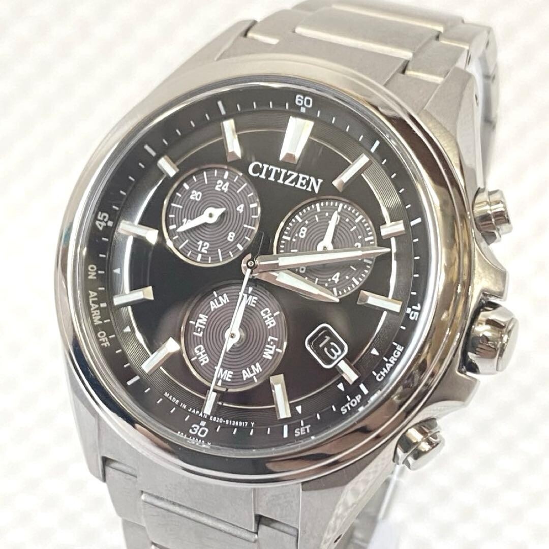 Citizen Authentic Attesa Solar Chronograph Date 10 Bar Mens Watch E820 S096081
