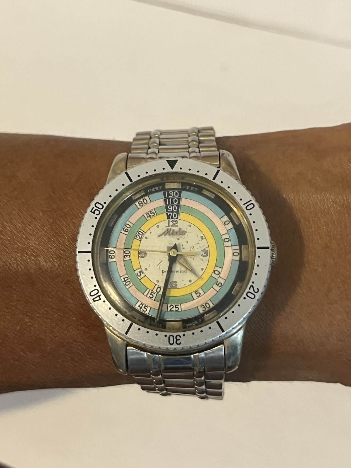 1960’S MIDO POWERWIND DIVER VINTAGE WATCH, WORKING!!