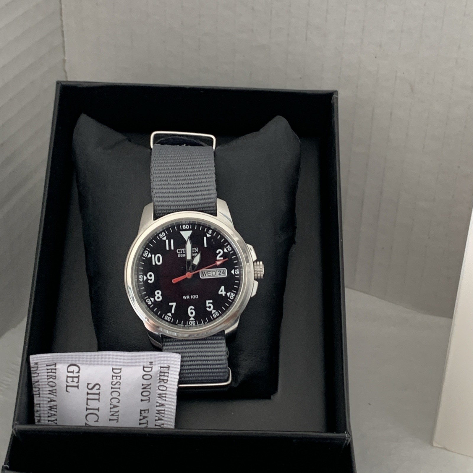 Citizen Men’s Eco-Drive Day & Date Military Style Canvas Strap WatchBM8180-03E
