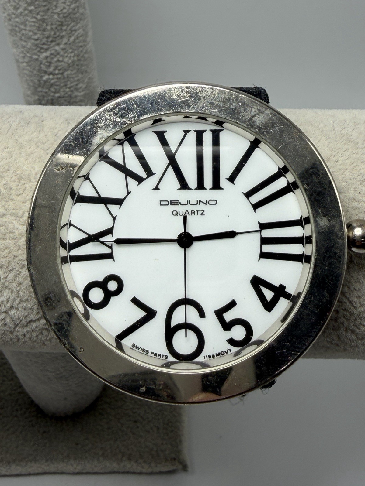 Dejuno Massive 54MM Mens Watch New Battery 11″ Nylon Band White Dial