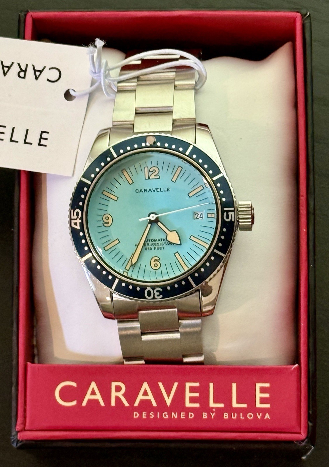 Caravelle Sea Hunter Devil Diver by Bulova Reissue, Blue 43B178, Bracelet Unworn