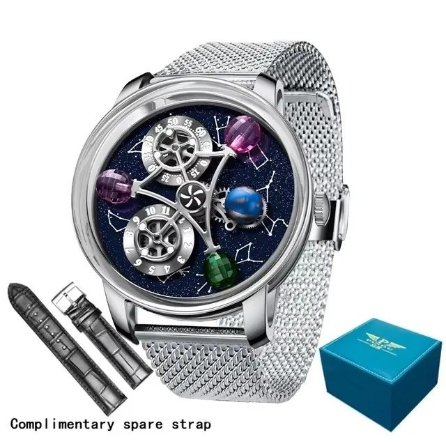 Jacob PINDU Constellation Star Mechanical Celestial Tourbillon Rotating Roulette