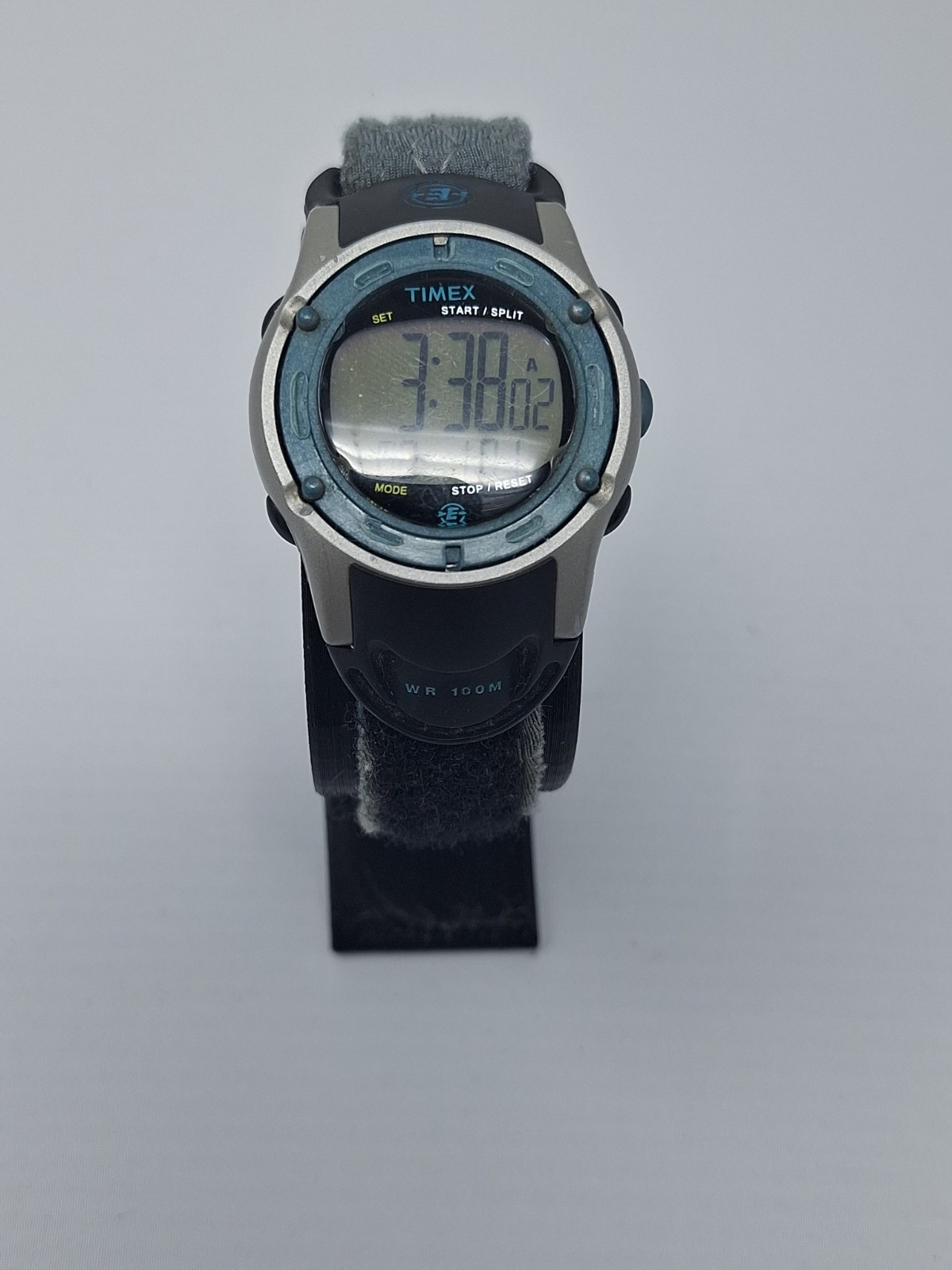 Vintage Timex Expedition Watch Women Indiglo 33mm Blue Gray 799 K8 New Bat #21