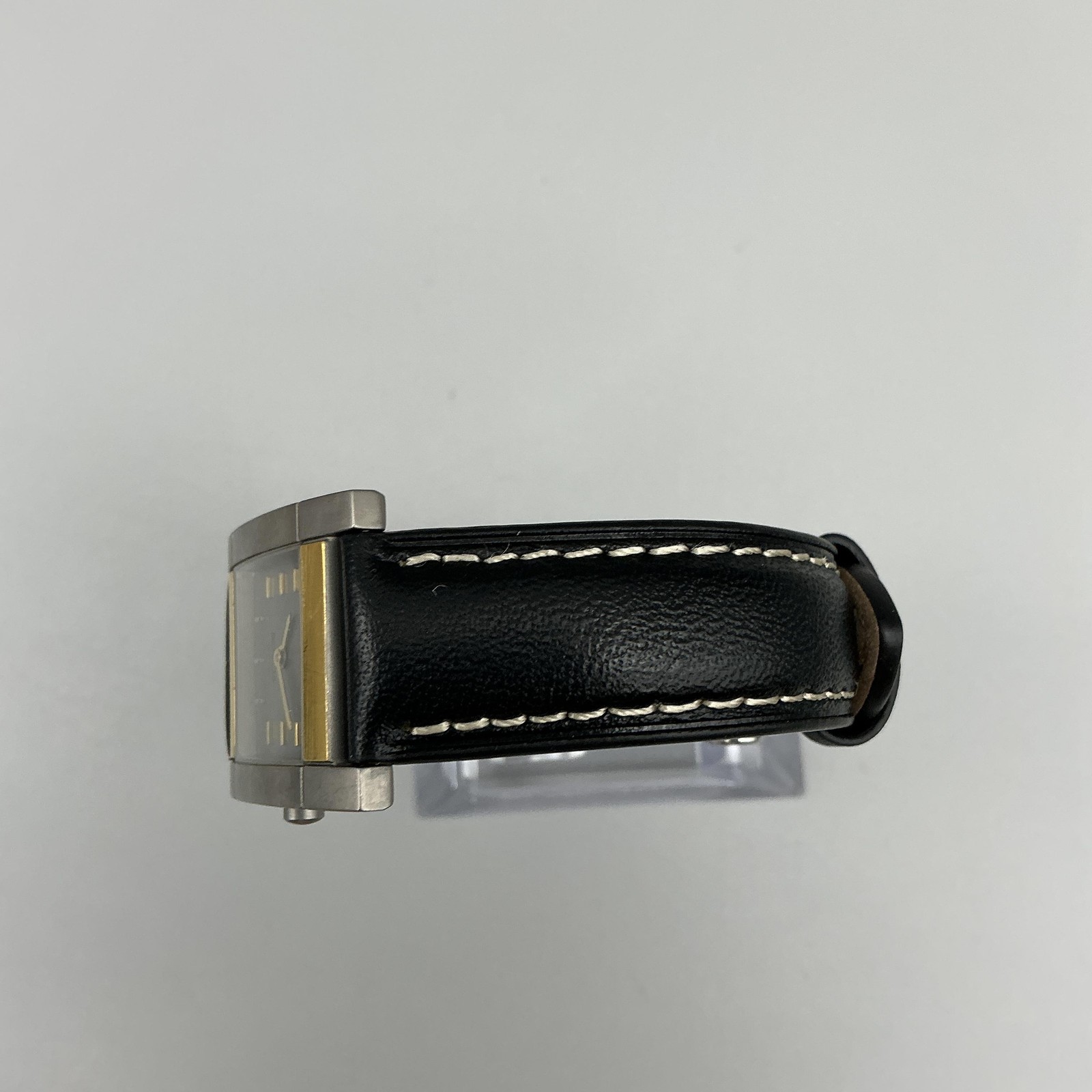 Boccia Womens Watch 25mm Titanium Silver Gold Tone Black Leather New Battery