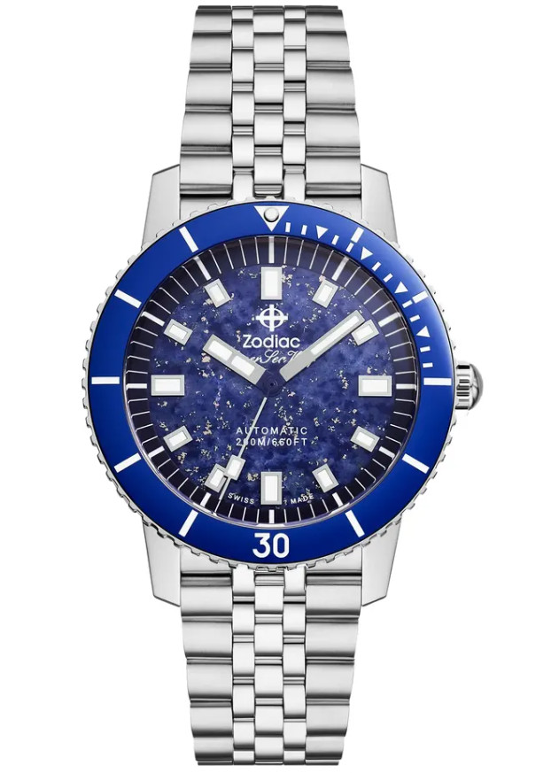 Zodiac Super Sea Wolf ZO9312 Blue Lapis Lazuli Dial Compression Diver