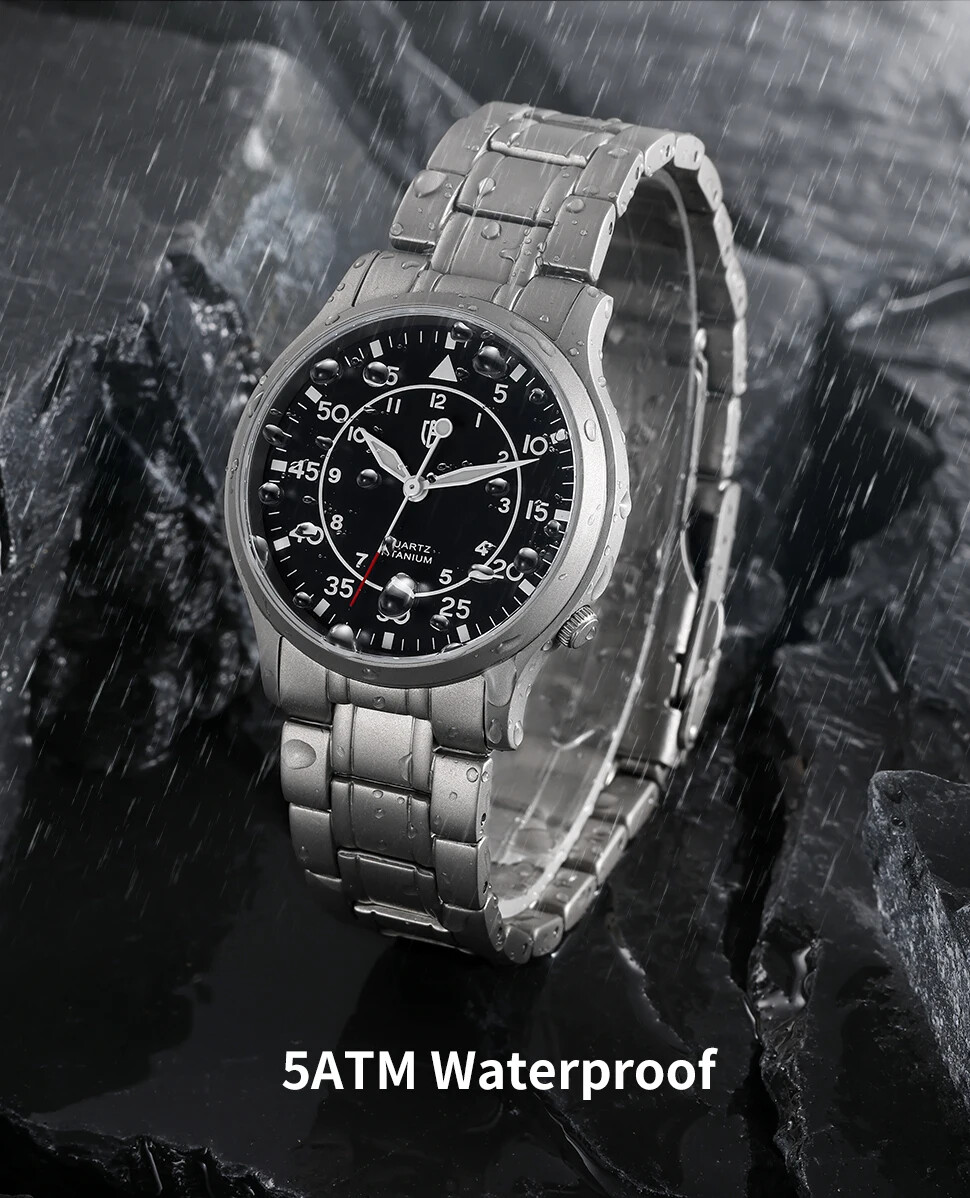 Titanium Watch for Men AR Coating Sapphire Wristwatch Luminous modern Fashion
