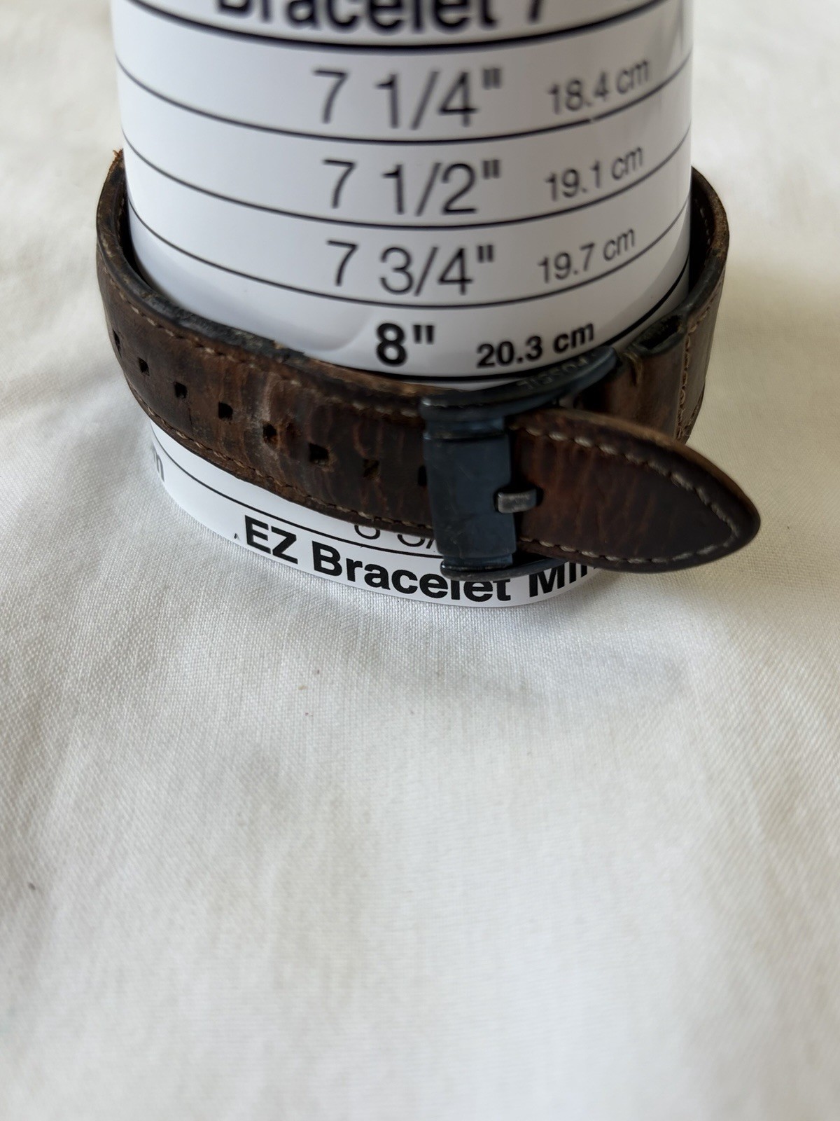 Fossil Grant FS5151 Chronograph Watch Blue Dial Brown Leather Runs