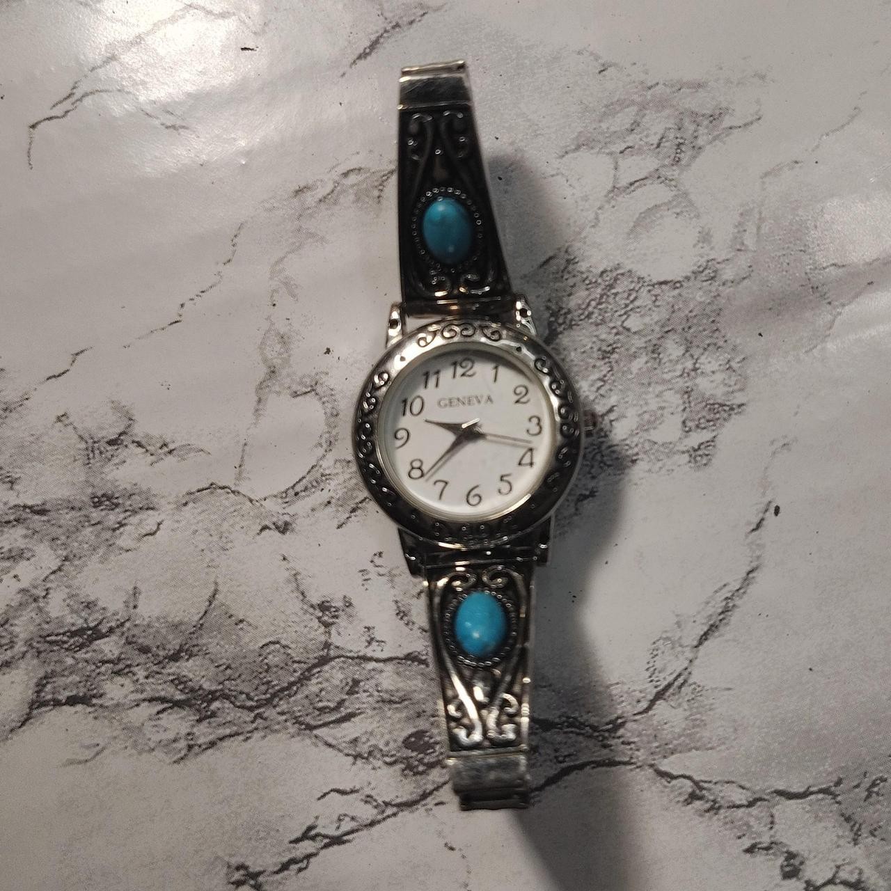 Silver and turquoise watch with a unique design #boho #festival