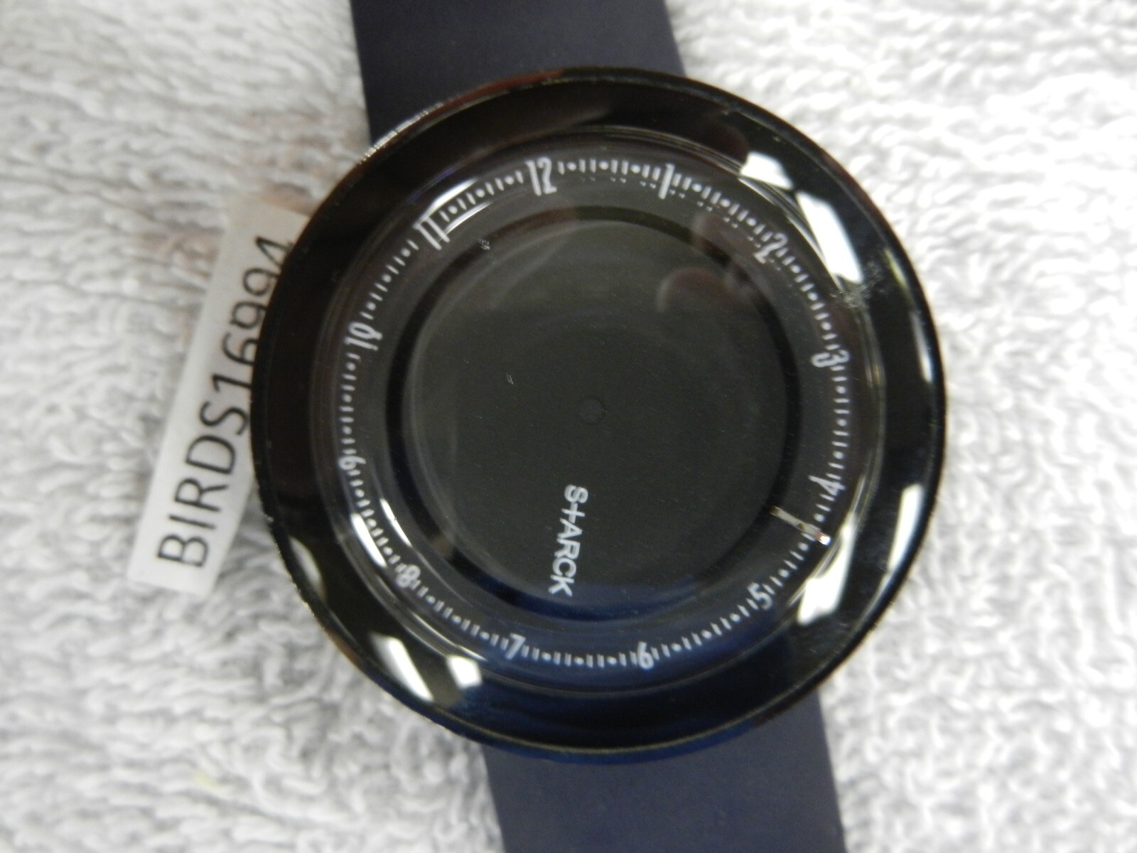 BLACK S+ARCK MYSTERY ROTATING DIAL WATCH CRAZY HOUR FUTURISTIC SPACE AGE PH-5038