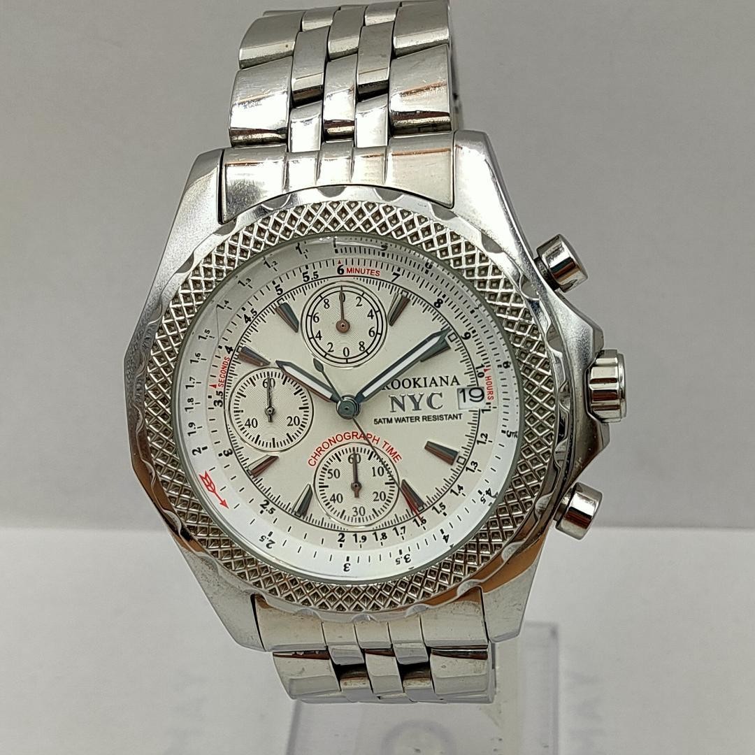 BROOKIANA BA-1622 Chronograph Quartz Stainless Steel | Dead battery