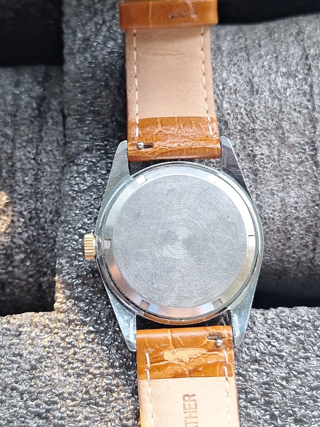 Geneva Electra Datomatic Mechanical Date/just Men’s Vintage Watch Runs Great.