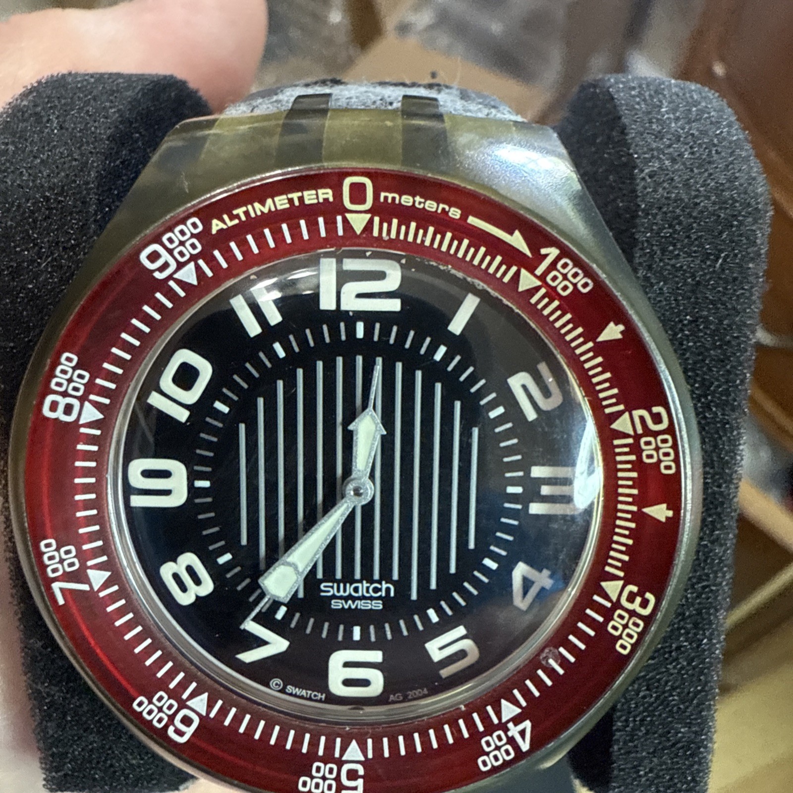 Swatch Watch HEIGHT ALERT SULM100 2005 46.8mm Works New Battery OPEN TO OFFERS