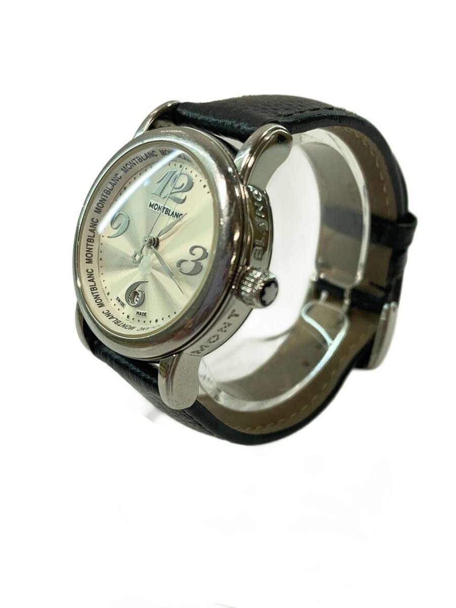 Montblanc Meisterstuck 7079 Quartz SS White Dial Black Leather 30mm Unisex Watch